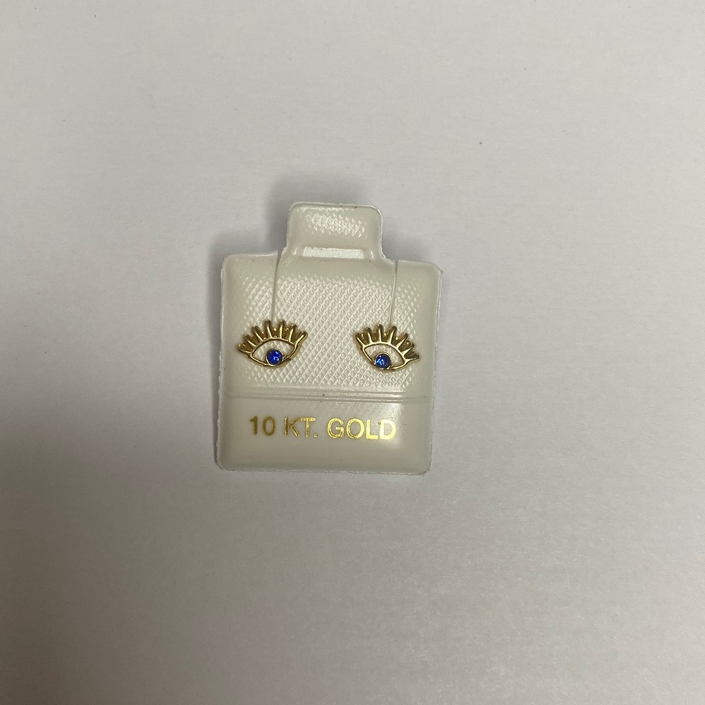 Blue eye earrings 10k